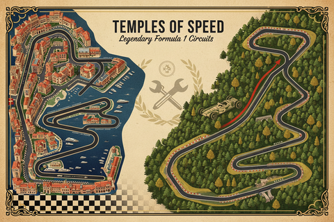 Les circuits légendaires de Formule 1: de Monaco à Spa, les temples de la course Carrera Café