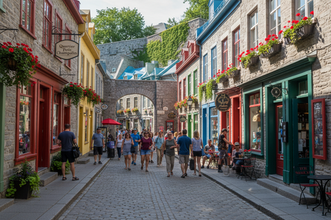 La terrasse du Petit Champlain: le meilleur café de Québec au soleil d'été